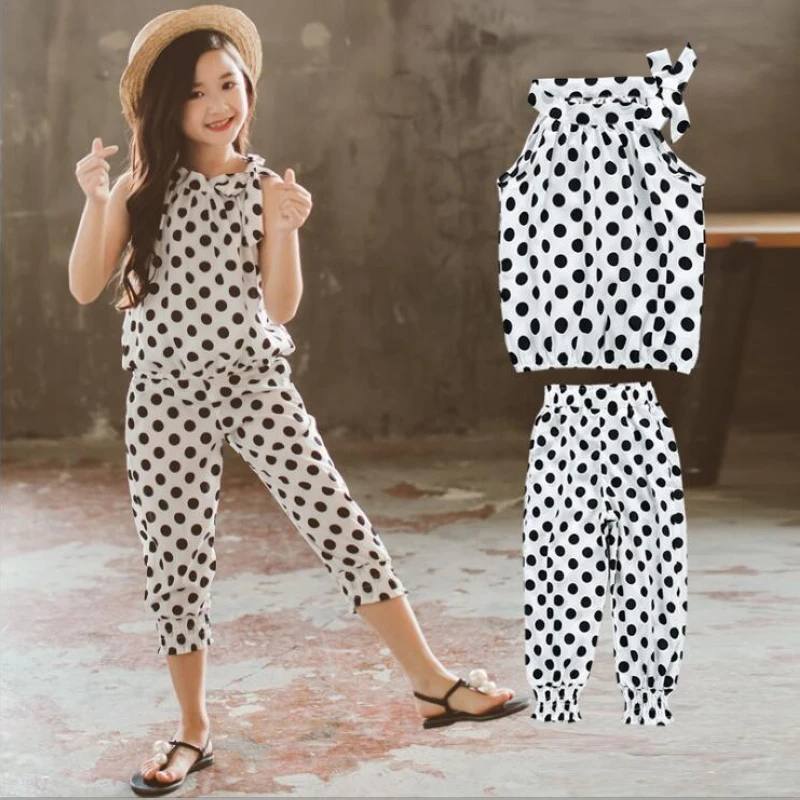 Комплекты одежды из 2 предметов летнее платье для девочек новый костюм футболка