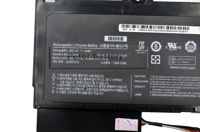 Оригинальный аккумулятор JIGU для ноутбука SAMSUNG 900X1 900X1B A01 900X1BA01 900X3 серия 900X3AA01 с