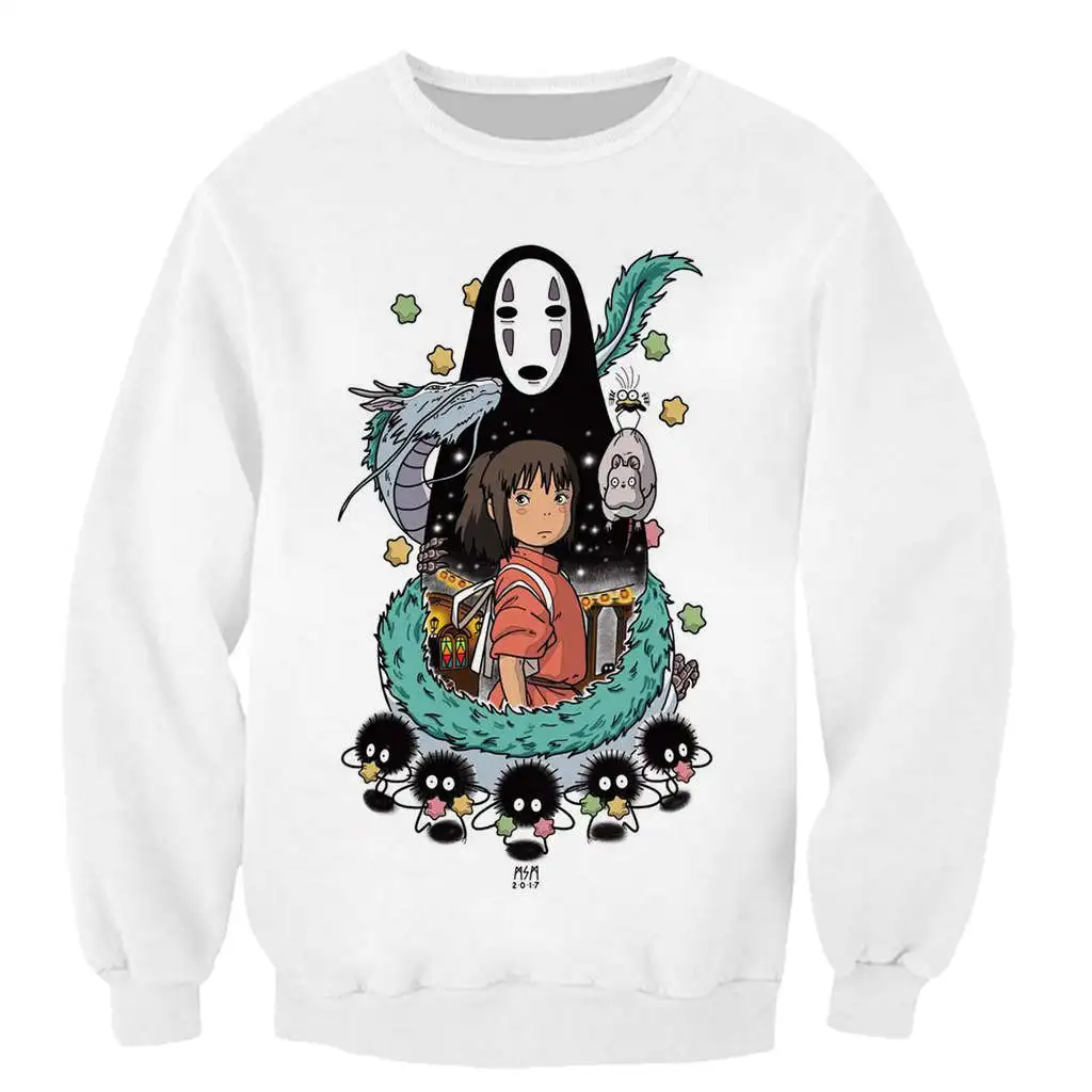 

Hayao miyazaki cartoons men/women hoodies Harajuku Style men sweatshirts 3D printed Tracksuits Super Cool Moives Streetwear