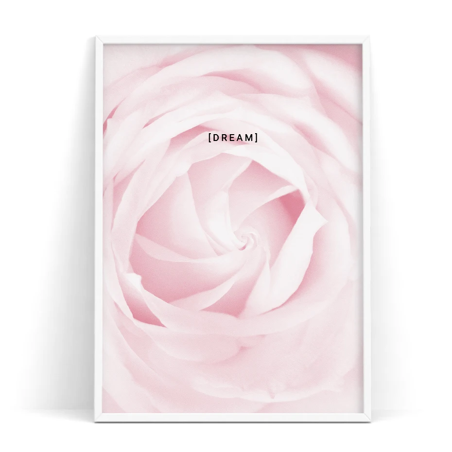 Плакат Магнолия розовый цветок мечта растение плакаты и принты скандинавский