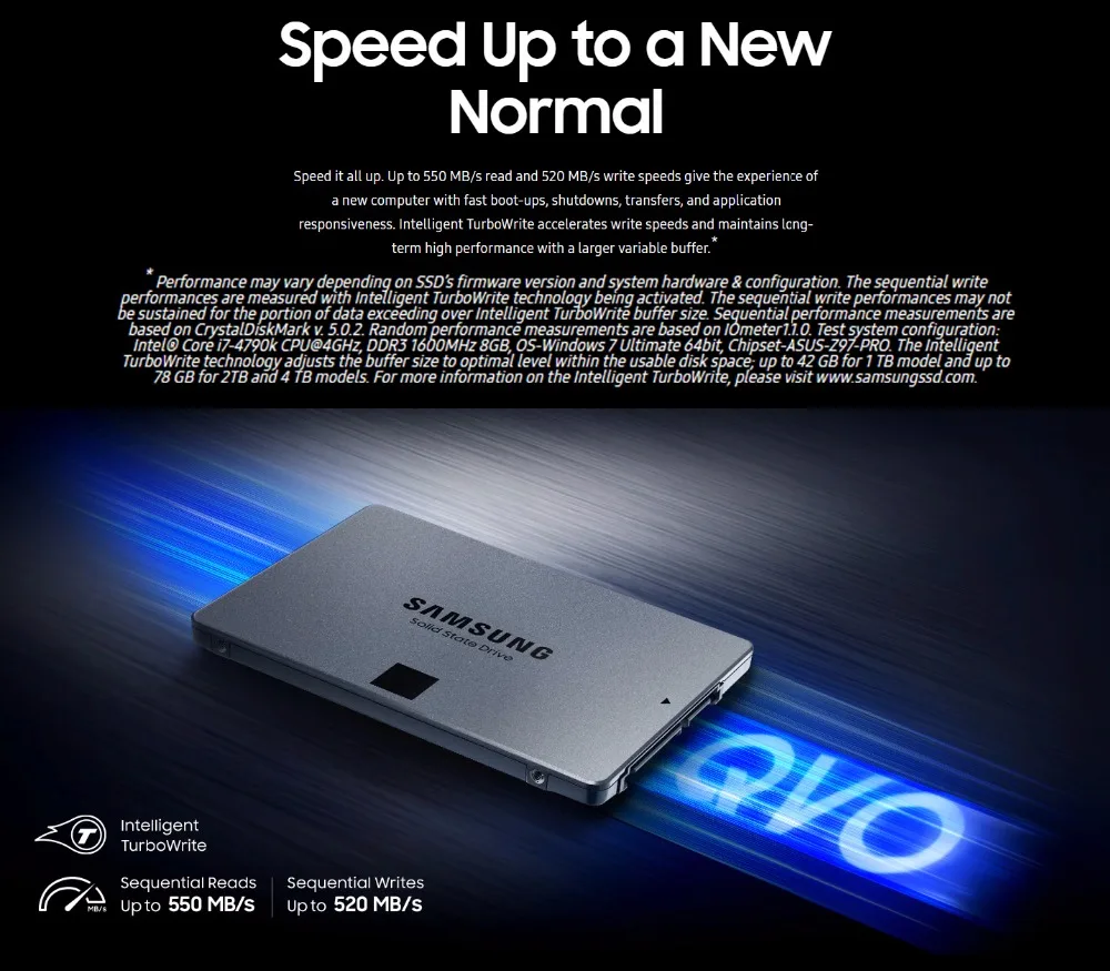 SAMSUNG SSD 860 QVO 1 ТБ Внутренний твердотельный диск HDD жесткий диск SATA3 2,5 дюймов ноутбук Настольный ПК MLC внутренний жесткий диск