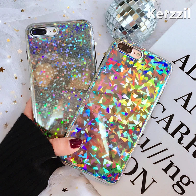 Kerzzil 3D Блестящий фольга глянцевый чехол для телефона iPhone X 10 шикарные Чехлы