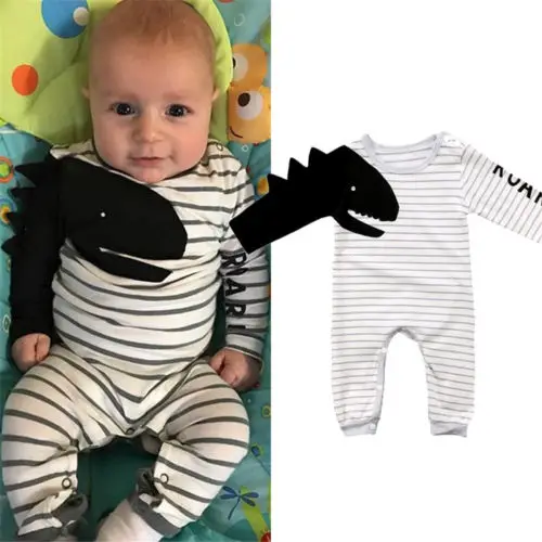 

Newborn Baby Boy Girls 3D Dinosaur Romper Jumpsuit Outfits One Piece Clothes