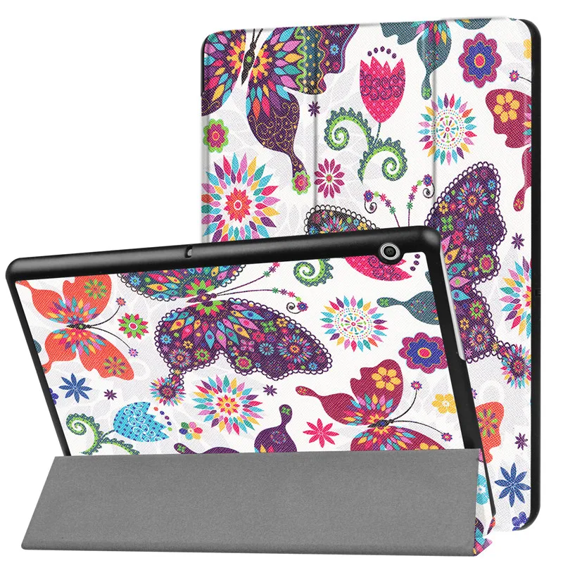 Case For Huawei MediaPad T3 10 AGS-L09 AGS-L03 9.6 inch Cover Funda Tablet for Honor Play Pad 2 Slim Flip PU Case+Film+Pen | Компьютеры и