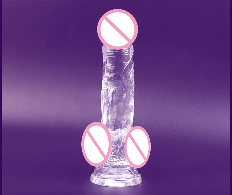 Медицинский Силикон Прозрачный Желе Фаллоимитатор С Сильным Присоски Маленький