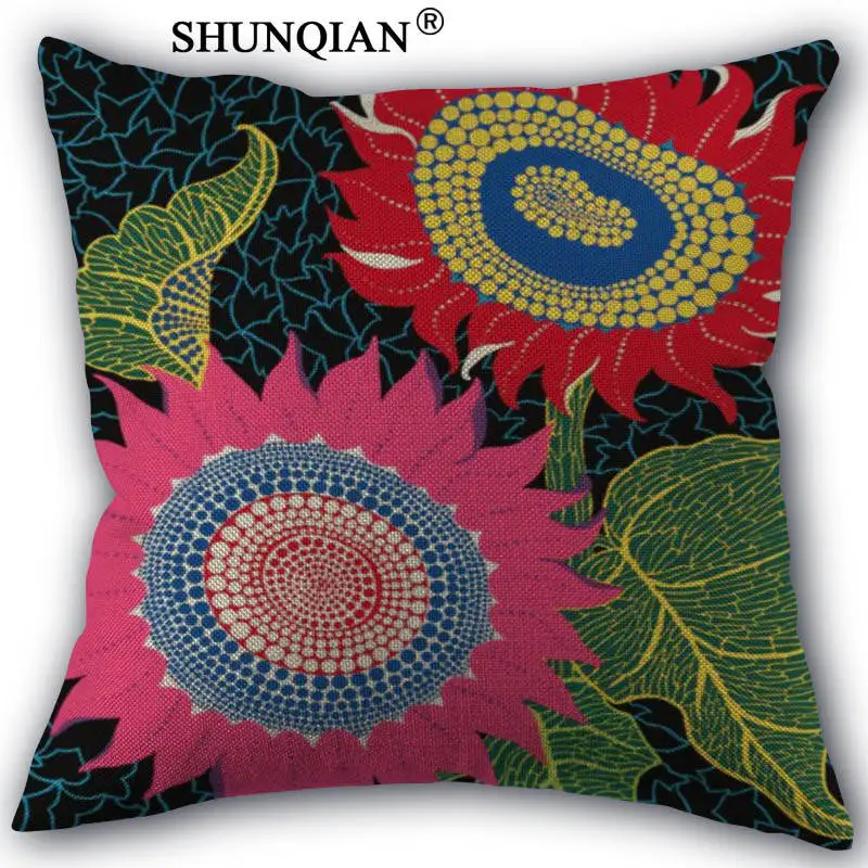Pillowcase Пользовательские японский стиль Яей кусама художественным принтом белье хлопок Подушки Детские случаях Подушки Детские Чехол дома декоративные размер 45 x45cm одна сторона - Цвет: Pillowcase