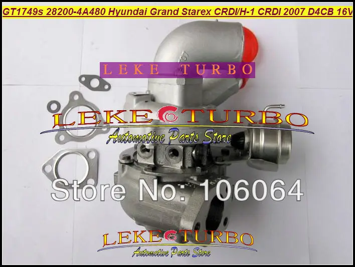 GT1749S BV43 28200-4A480 53039700145 53039700127 5303-970-0145 Turbo для HYUNDAI Grand Starex H-1 CRDI 07- D4CB 16V 2.5L 170HP |
