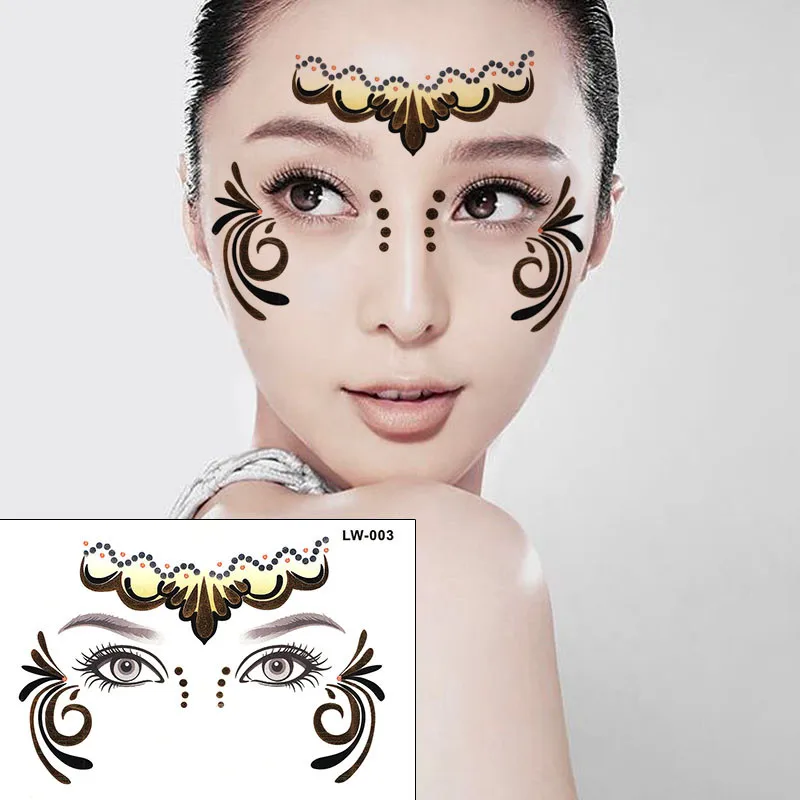 2 шт./Лот Хэллоуин Харадзюку наклейка для глаз забавные наклейки лица коричневые