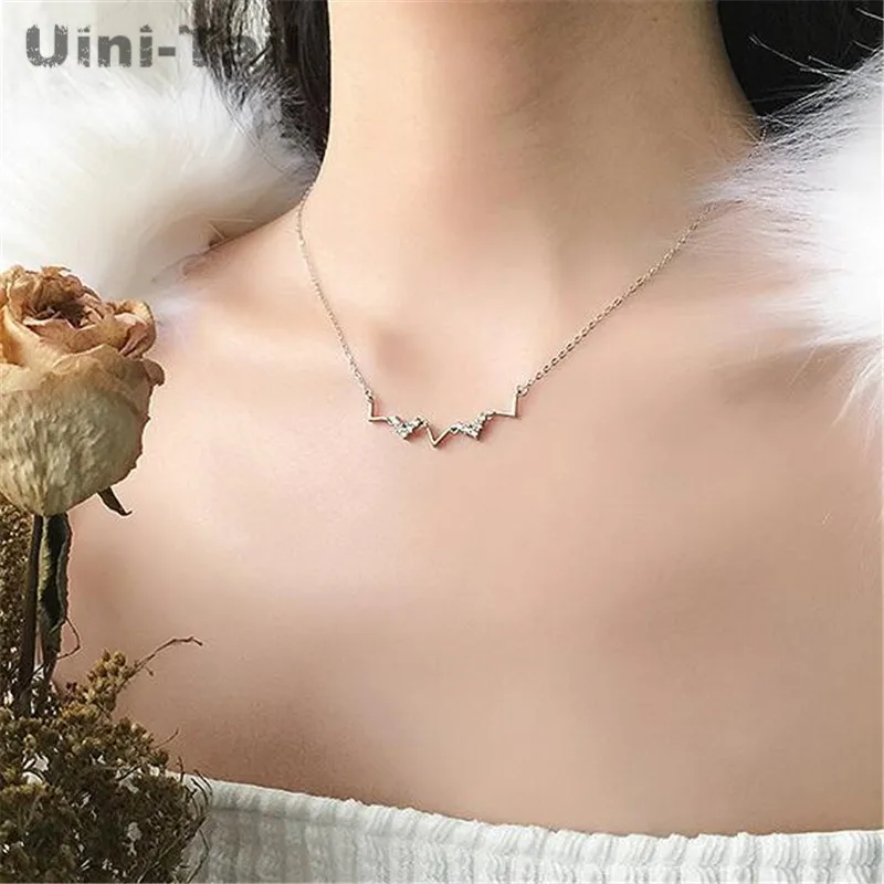 Женское Ожерелье с микро-инкрустацией Uini-Tail серое геометрическое украшение в
