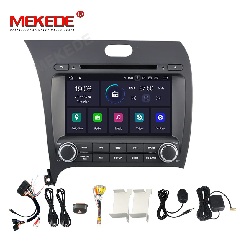 Android 9 0 4 + 64G Автомобильный Радио dvd плеер мультимедиа для Kia CERATO K3 FORTE 2013 2016 с gps