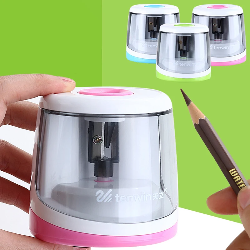 Tenwin Профессиональный эскиз электрическая точилка для карандашей Automatci электронная точилка для карандашей для школы канцелярские творческие принадлежности