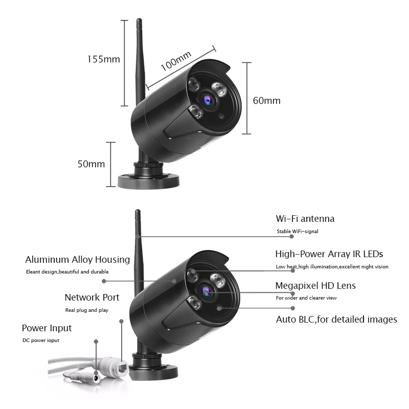 Amorvue 8CH Wifi камера 1080P Wifi NVR с 8 шт 1080P наружная/Внутренняя Водонепроницаемая Wifi ip-камера Wifi CCTV камера система