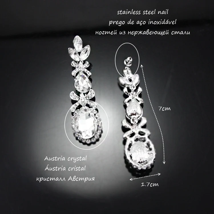 OCESRIO Роскошные Длинные серьги с камнями циркониевые Стразы зеленые для женщин