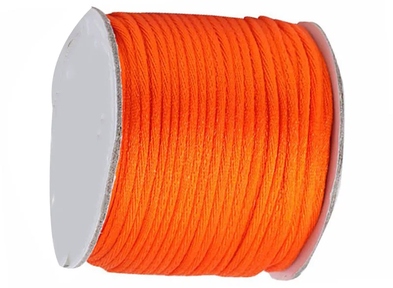 

1.5mm Tangerine Rattail Satin Nylon Cord Chinese Knot Beading Cord+Macrame Rope Bracelet Cords Accessories 80m/roll