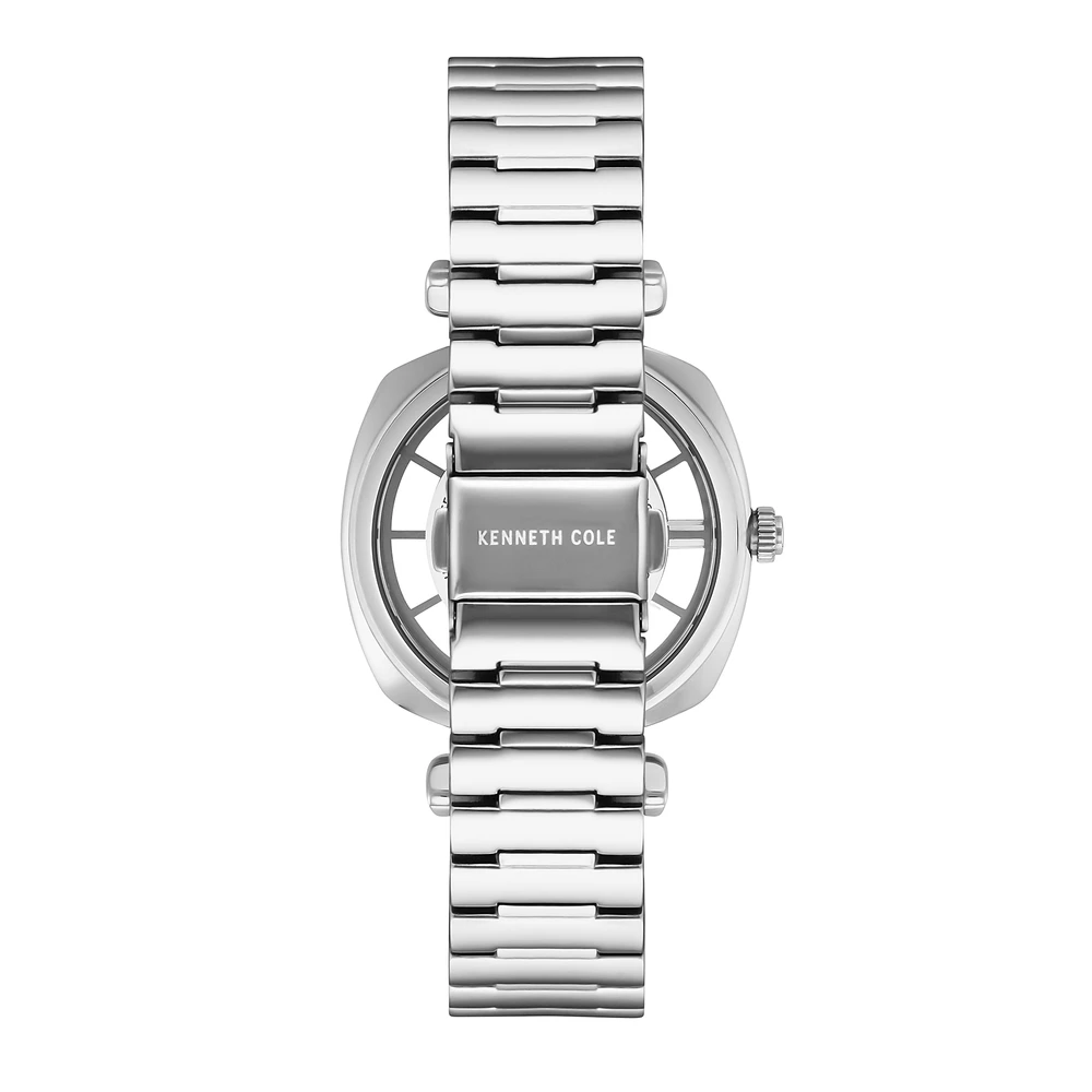 Kenneth Cole, женские часы, кварцевые, прозрачные, простые, из нержавеющей стали, водонепроницаемые, женские, люксовый бренд, часы KC15108001