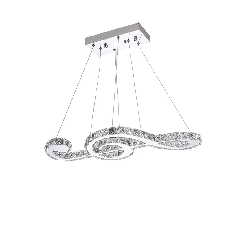 Modern Crystal LED Pendant Light Creative Musical Diamond Hanging Lamp Living Room Dining Lighting Fixture | Лампы и освещение