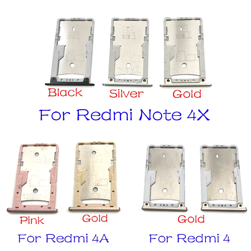Держатель sim карты лоток адаптер держателя слота для Xiaomi Redmi 3S 4 4A Note 4X Pro|Адаптеры