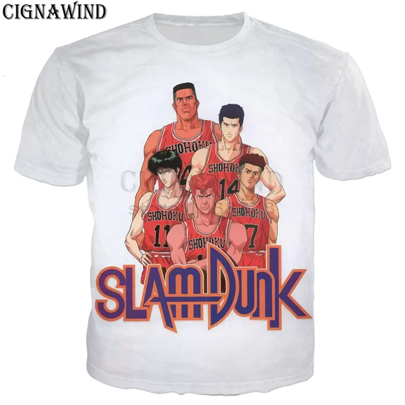 Новое поступление футболка для мужчин/женщин классический аниме Slam dunk футболки с 3D-принтом короткий рукав Харадзюку стиль футболка уличная топы
