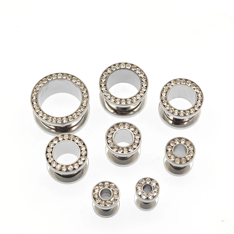 1 пара Прозрачные Серьги-туннели в стиле панк | Украшения и аксессуары