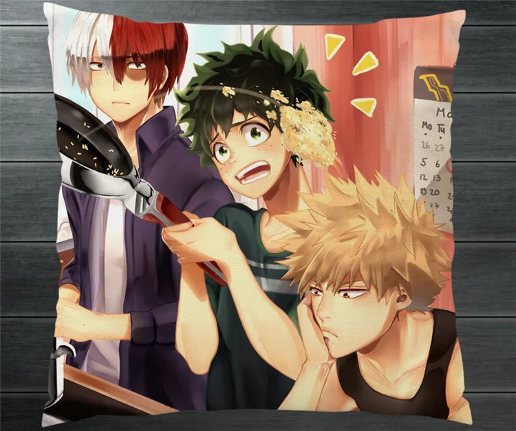 Boku No My Hero Академия bakugou katsuki Todoroki Shoto двухсторонняя подушка чехол 40x40 см Подушка