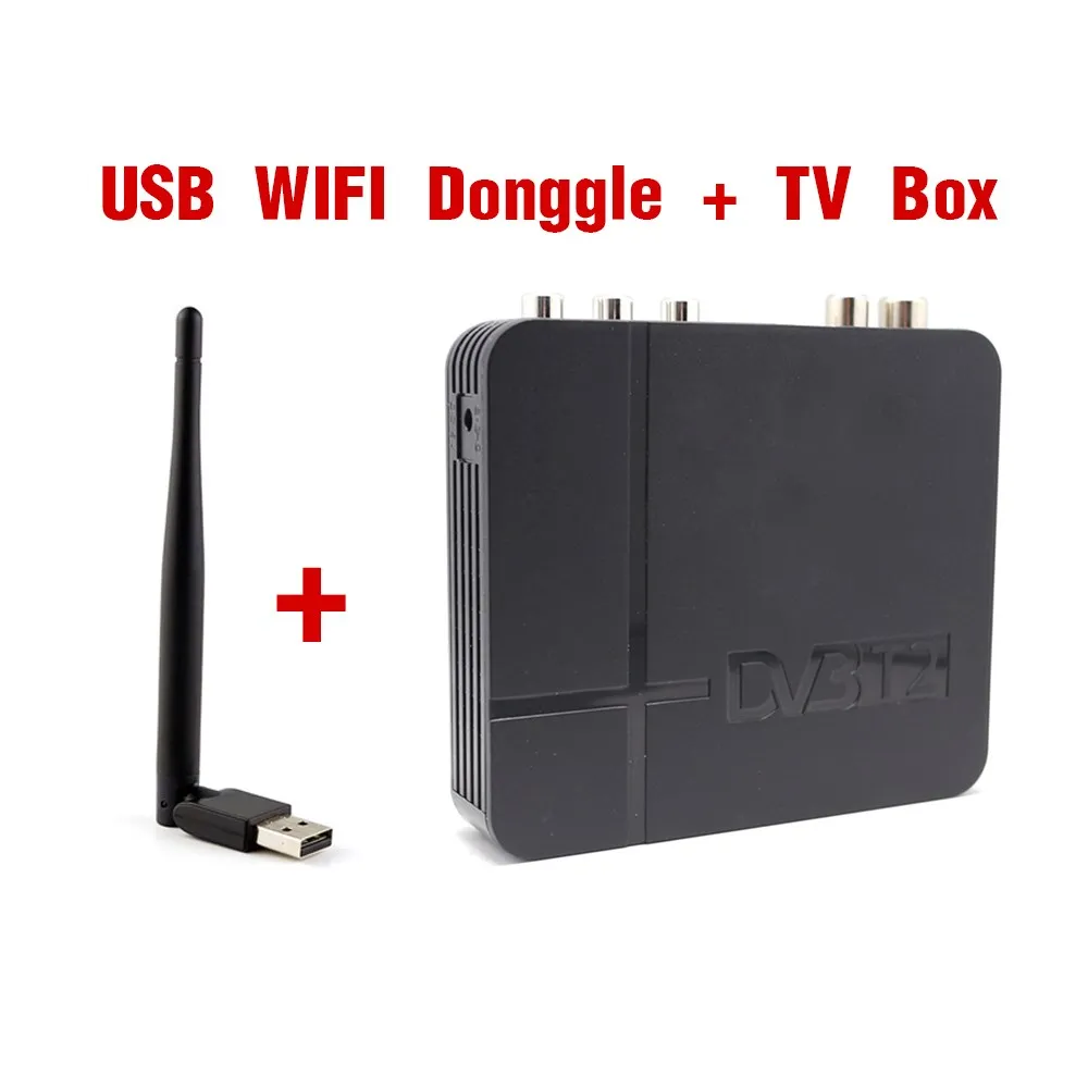 DVB-WIFI7601 Vmade DVB-T2 приемник наземного ТВ сигнала HD цифровой Т2 ТВ тюнер рецептор пропускная способность 1080P MPEG4 мини приставка - Цвет: DVB-WIFI7601
