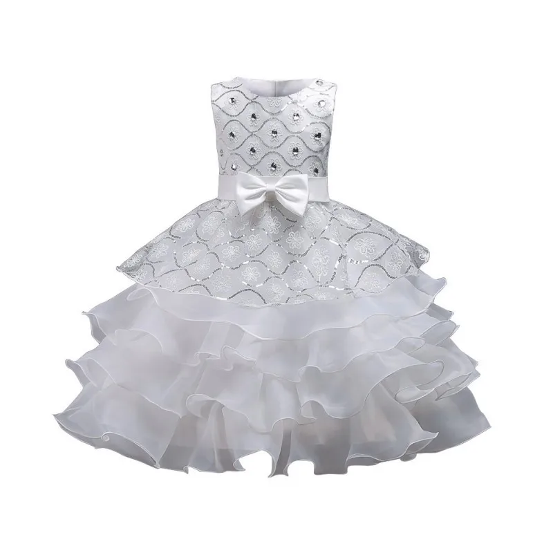 Платье принцессы для девочек детское газовое танцевальное платье без рукавов с