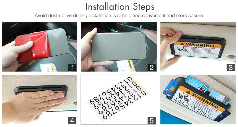 Автомобильный солнцезащитный козырек Органайзер зажим парковочная карта для