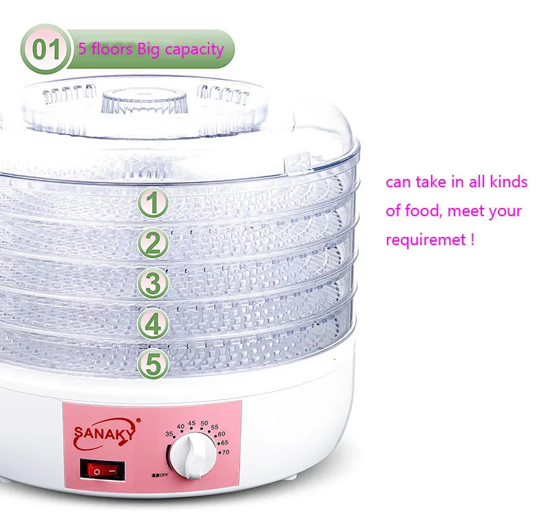 Бытовая машина для сушки орехов фруктов и овощей сушильная обезвоживания