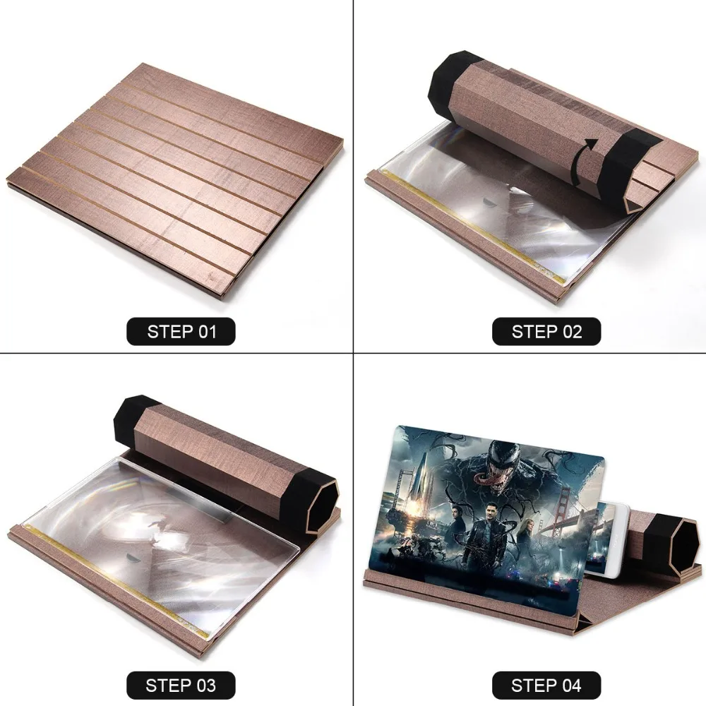 12 ''деревянный мобильный телефон экран Лупа анти излучение увеличитель