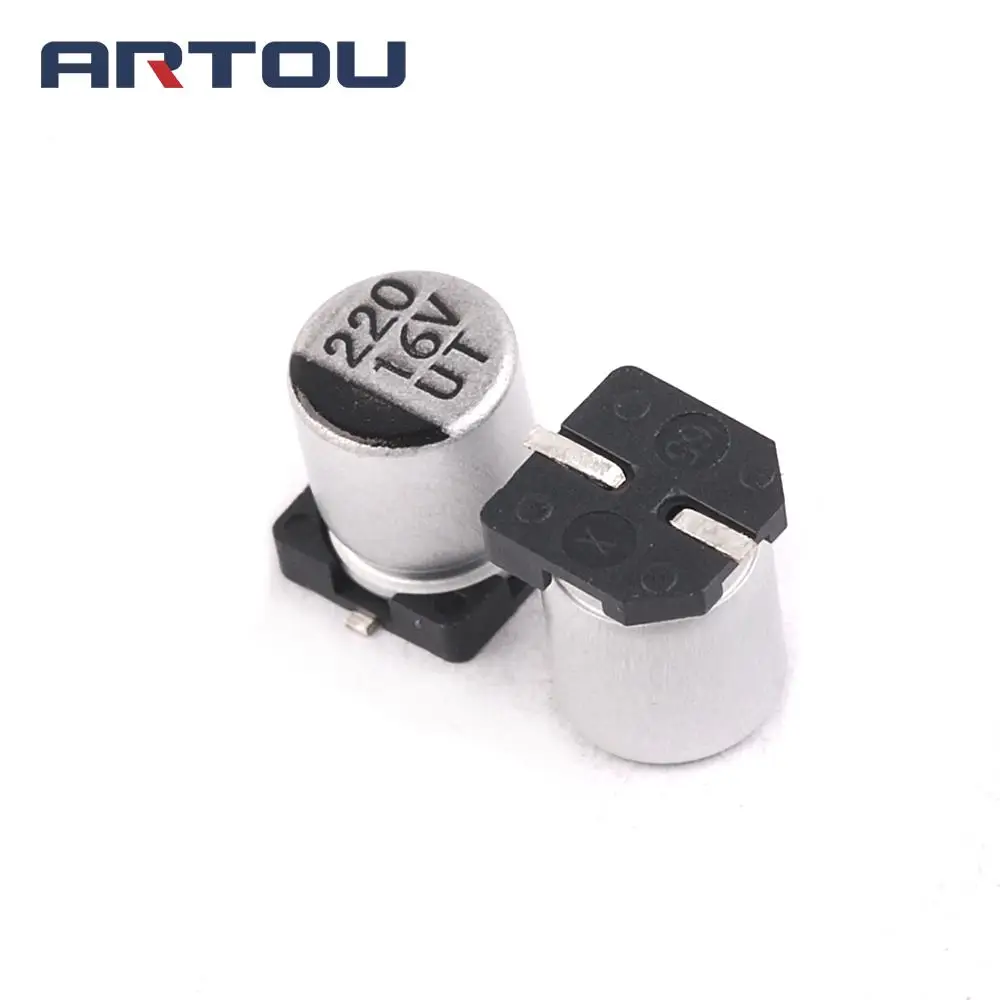 50 шт. 16 В 220 мкФ Ф 6*7 фото|smd electrolytic capacitor|electrolytic capacitors16v 220uf |