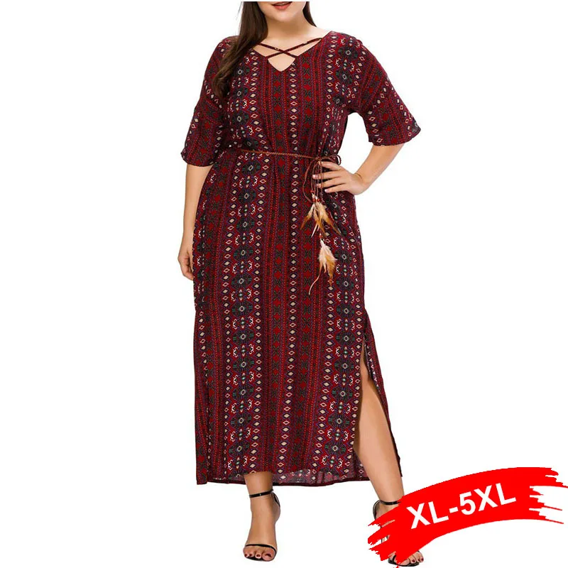 Летние каникулы Бохо богемное размера плюс винтажное женское платье с коротким