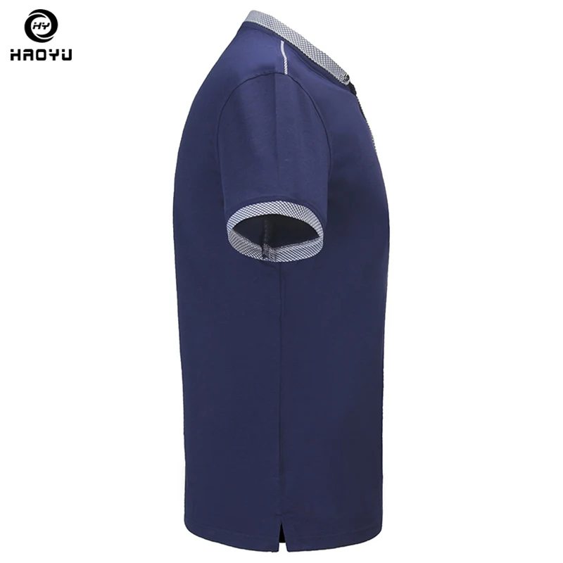 Мужская Повседневная рубашка-поло однотонная приталенная из мерсеризованного