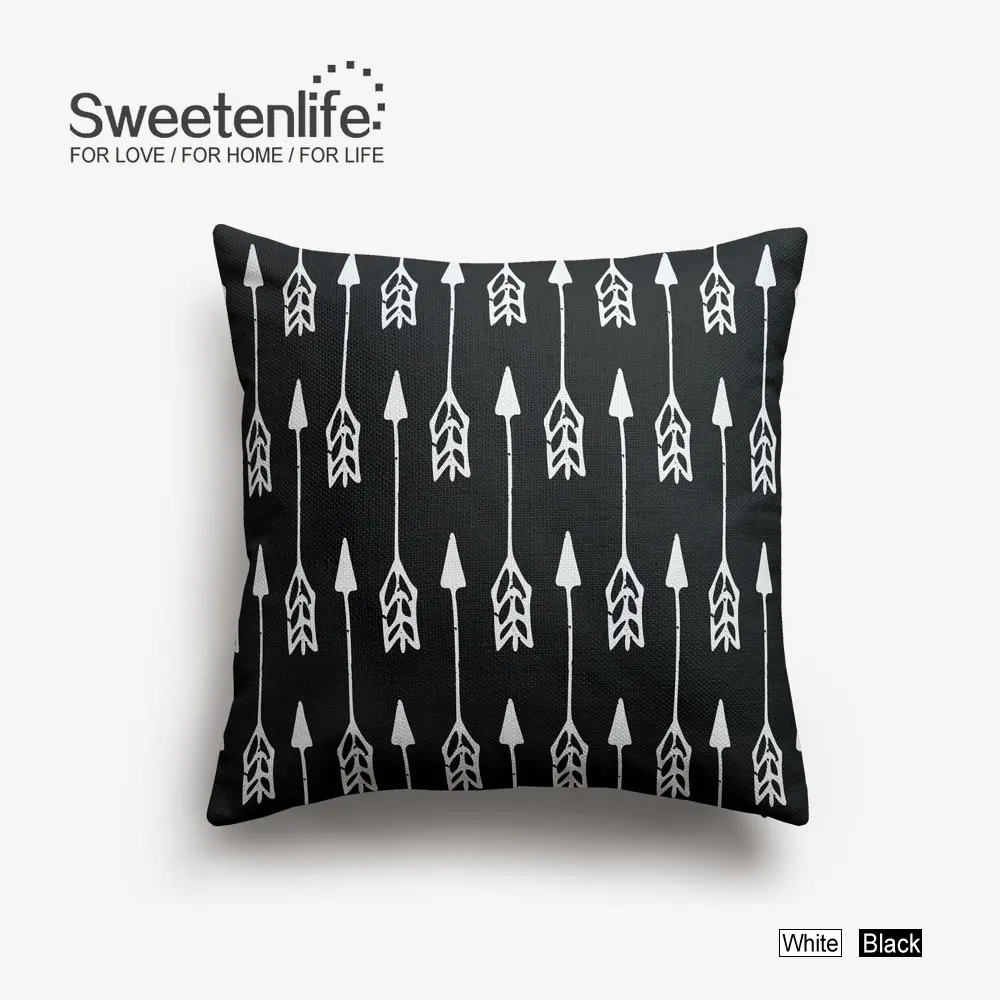 Sweetenlife чехол для подушки с геометрическим рисунком ручная роспись акварель стрелка декоративные подушки Племенной Boho Стиль Подушка Чехол