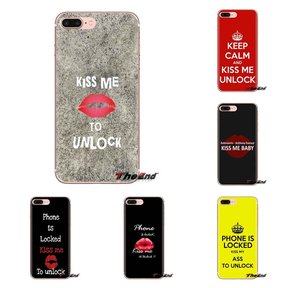 KIss to unlock Locked screen For HTC One U11 U12 X9 M7 M8 A9 M9 M10 E9 Plus Desire 630 530 626 628 816 820 830 Soft Housing Case |