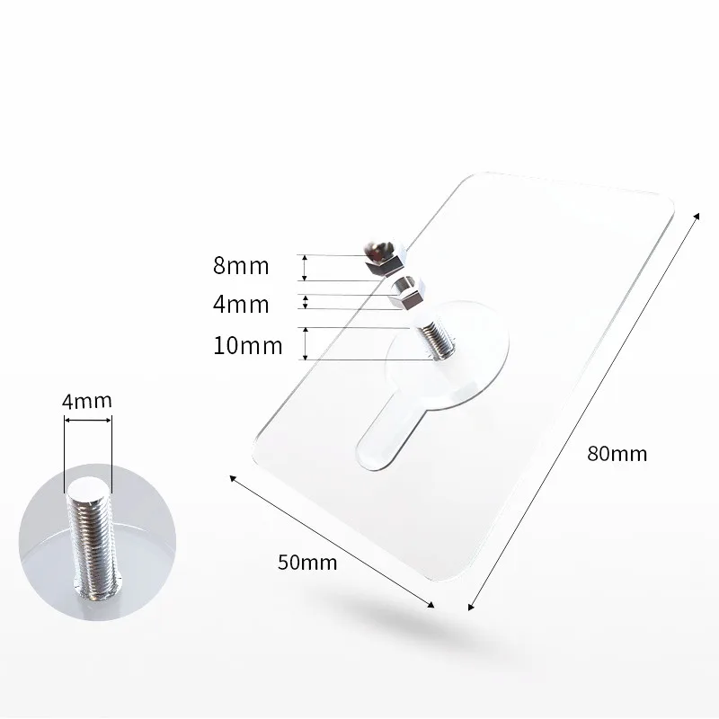 6 шт. прочный клейкий бесшовный липкий настенный крючок для ногтей стеллаж