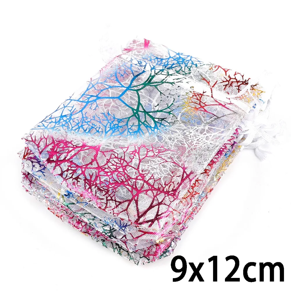 10 шт. сумки из органзы 7x9/9x12/10x15/13x18 см Свадебная вечеринка подарочная упаковка ожерелья браслеты ювелирные изделия Рождественский мешочек