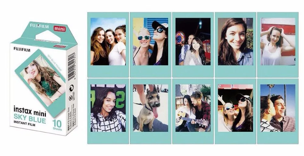Пленка Instax Mini с голубой рамкой для 8 7s 7 50s 50i 90 25 dw | Электроника