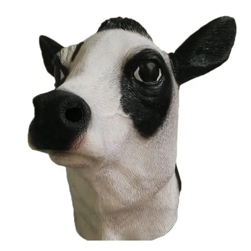 

Realistic Novelty Halloween Animal Costume Party Latex Bull Cow Head Mask