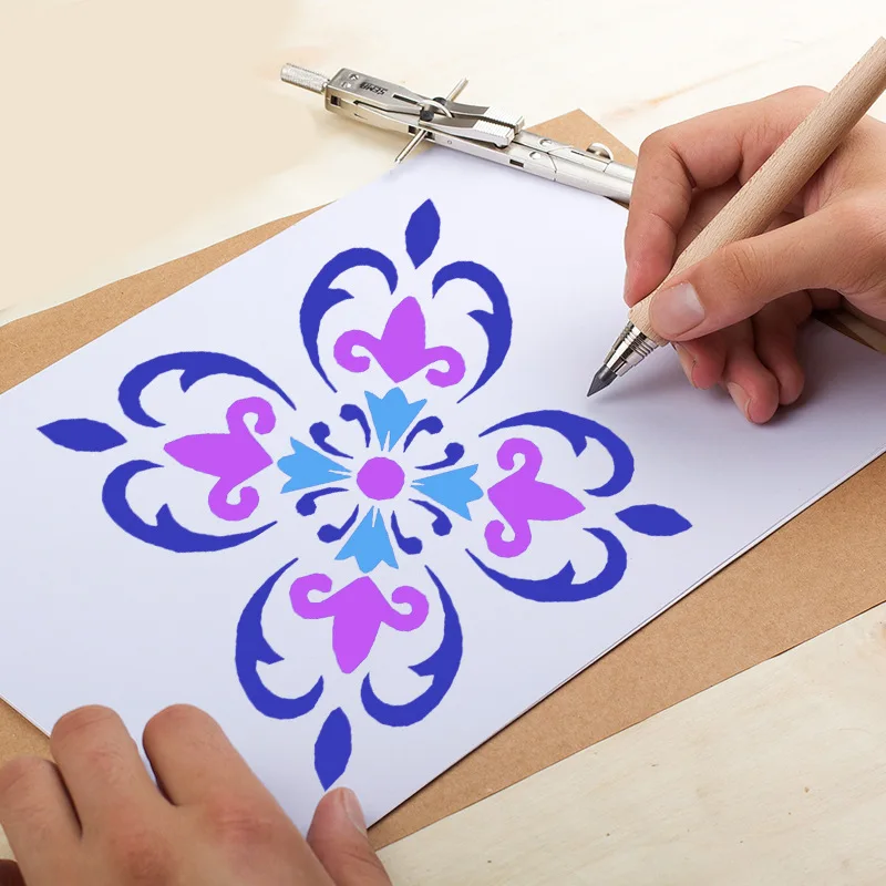 

13*13 Creative pvc Layering Stencils for Diy scrapbook coloring,painting stencil,home decor diy etc. Product image