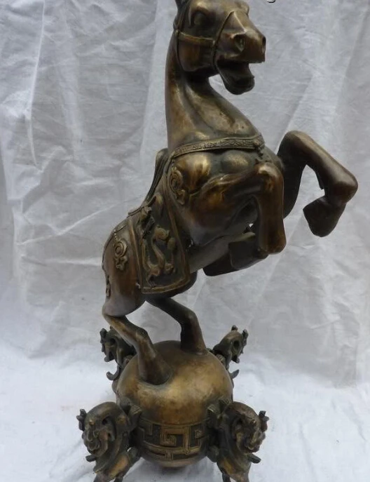 18 &quotКитайская народная бронзовая резная отличная Красивая Реалистичная статуя