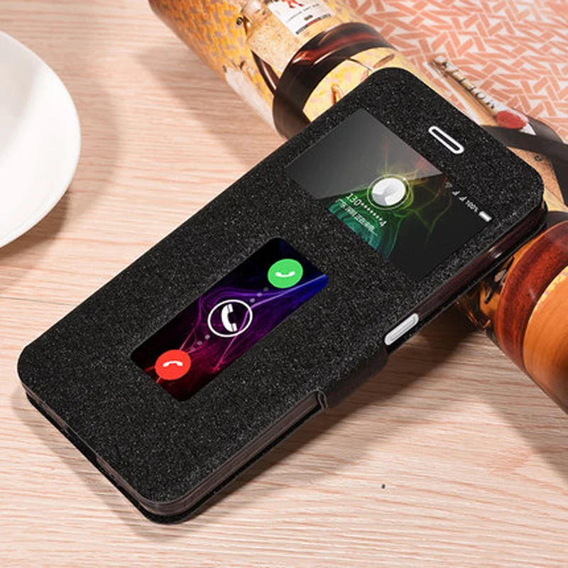Кожаный чехол с открытым окном для ZTE blade v7 lite v7lite откидной крышкой v 7 задняя