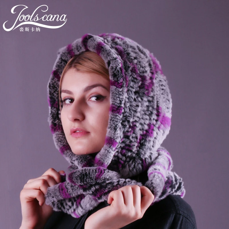 Натуральный мех шляпа Шапка женская осень зима Женский шарф теплая шапка шлем