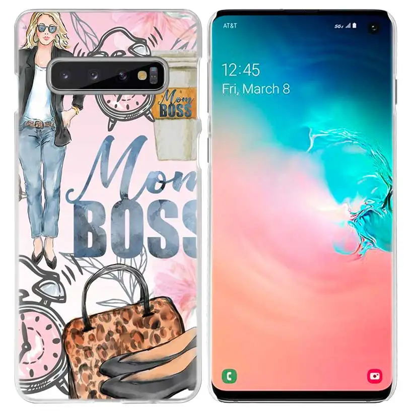 Vogue Девушка поход по магазинам чехол для samsung Galaxy S10 5G S10e S9 S8 M30 M20 M10 J4 J6 плюс J8 Note 8 9 прозрачный жесткий чехол из ПК для телефона