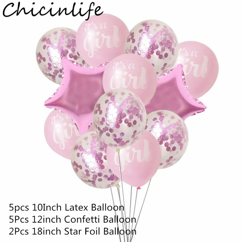 B Chicinlife 1 компл. Это мальчик/девочка 10 дюймов латексный шар День рождения Новорожденный ребенок душ 1 день рождения шар пол раскрывает Декор - Цвет: B