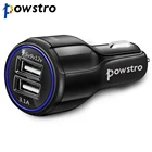 Быстрое зарядное устройство Powstro QC3.0, 5 В, 3,1 А, двойной USB кабель быстрой зарядки 3,0 Для Xiaomi Mi4 5, iPhone, Samsung Galaxy S7, S6, Note, HTC