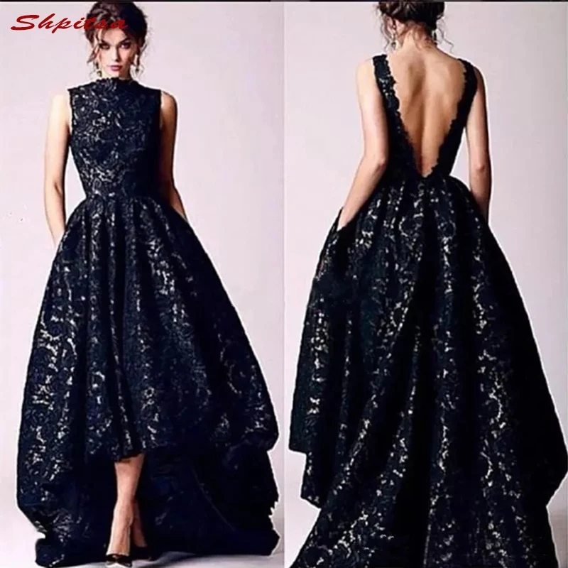 

Navy Blue Mother of the Bride Dresses for Weddings Lace A Line Prom Evening Gowns Groom Godmother Dresses