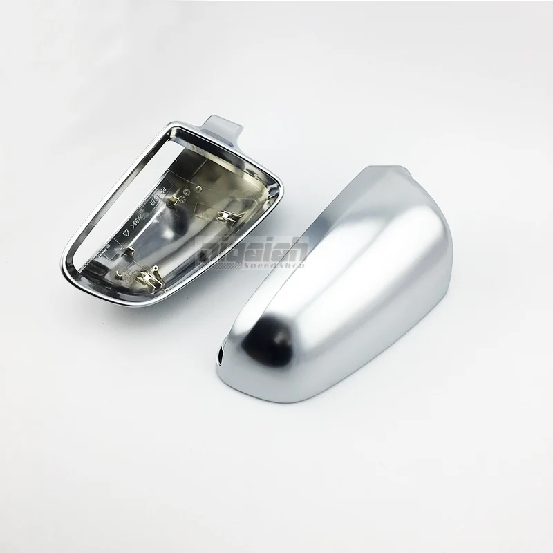 Matt Chrome Replace B7 серебряные зеркальные колпачки для Audi A3 8P A4 B7 A6 C5 ABS Матовый хром Автомобильные Боковые зеркальные чехлы - Цвет: Matt Chrome Replace