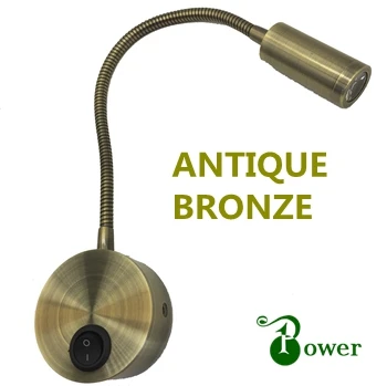 Светодиодные прикроватные лампы для чтения с античной бронзовой отделкой 2