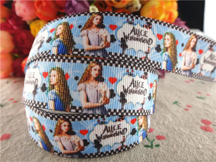 Новинка 16062738: ленты грогрен с принтом принцесс на 7/8 дюйма (22 мм) и 20 ярдах для изготовления волосков.