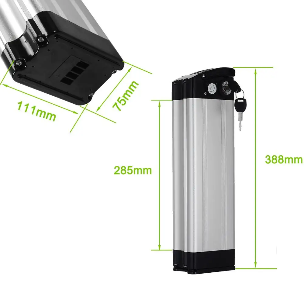 Батарея YOSE POWER Silver Fish Ebike 48В 36В 10ач 12 5ач с USB литий ионный аккумулятор для